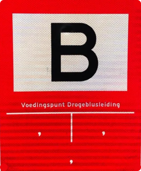 Pictogram voedingspunt droge blusleiding
